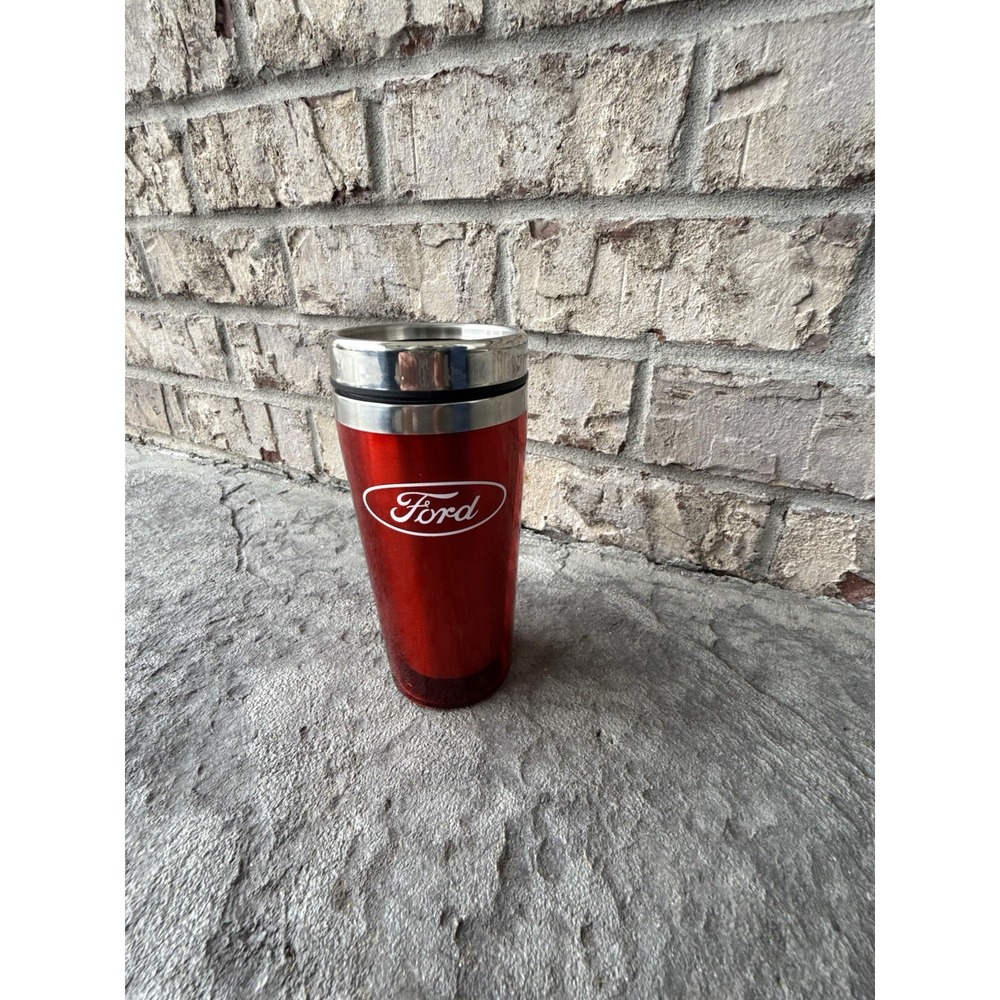 Ford Stainless‎ Steel Travel Mug for Ford (Red) 16 Ounce Tumbler with Lid